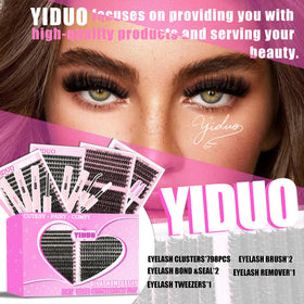 YIDUO assorted cluster trays 10–18mm displaying all 1078 pieces for styling variety