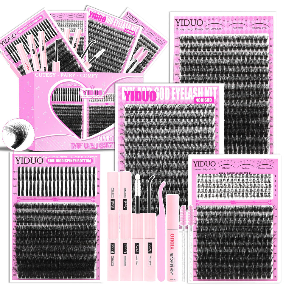 YIDUO front box and kit layout showing complete lash set benefits