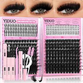 YIDUO front packaging showing complete cluster lash kit and value