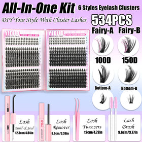 YIDUO lashes worn in anime-style showing length and eye-enhancing effect