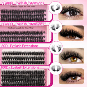 YIDUO comparison of 10–20mm lengths demonstrating customizable lash length options