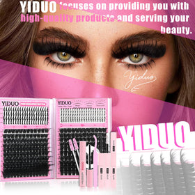 YIDUO lifestyle cosplay makeup set showing bold, anime-inspired lashes