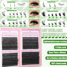 YIDUO spike and bottom clusters detail for targeted lash shaping