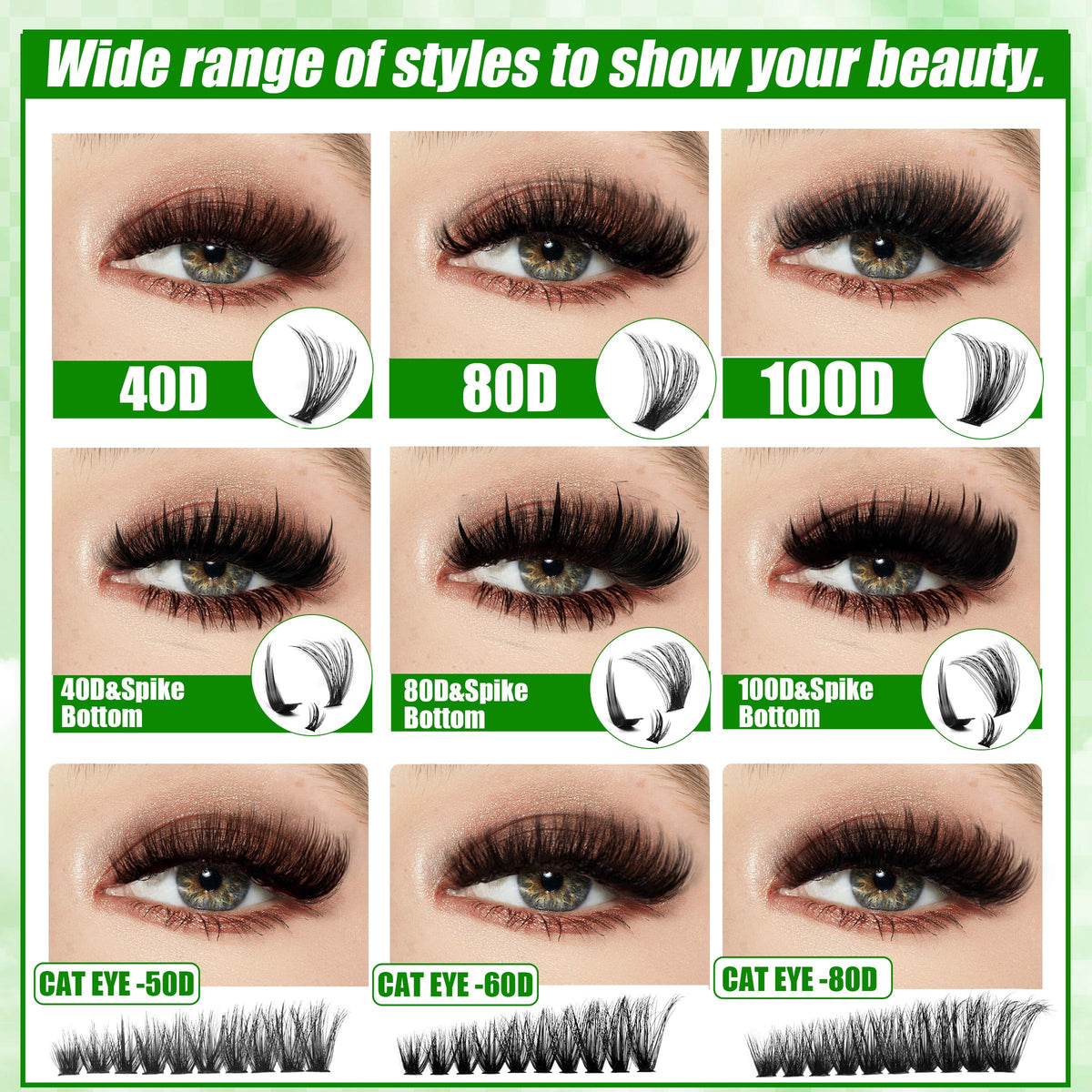 YIDUO tweezers and dual-head brush for precise lash placement and grooming
