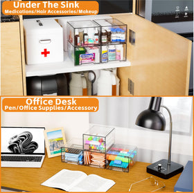 Yieach drawer storing medicines and first-aid for tidy cabinet access