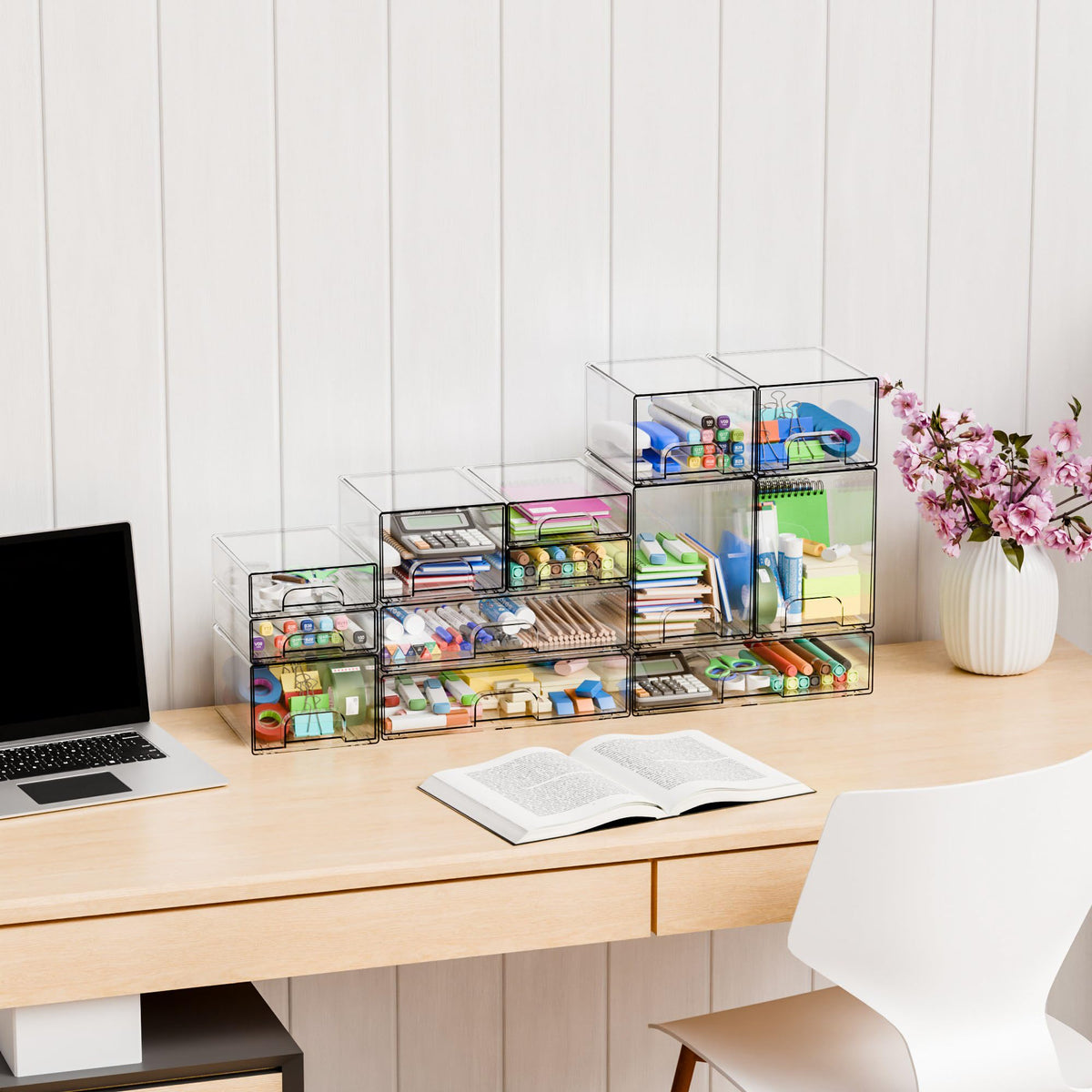 Yieach open drawer filled with makeup for quick-access benefit