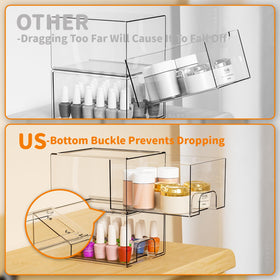 Yieach stacked vertical drawers maximizing vertical storage space