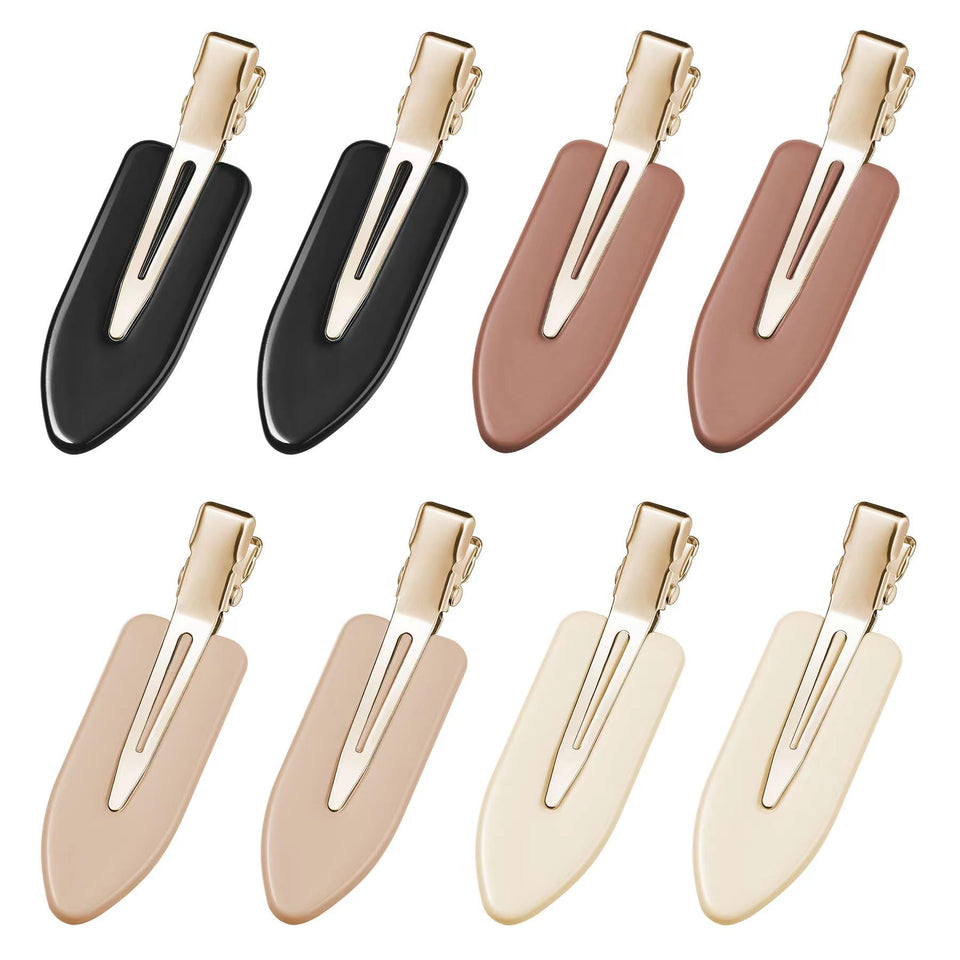 YIERSO front view of 8-piece creaseless clip set showing colors and compact packaging, convenient storage benefit