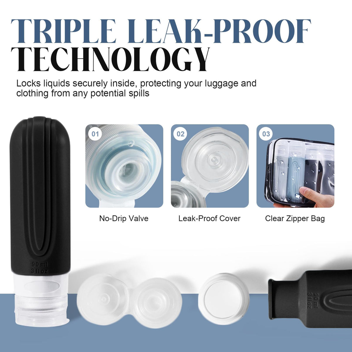 YIIMER wide mouth detail for easy filling of lotions and thicker products