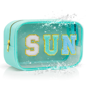 YILANCOL front view clear pouch showing visible essentials and easy access