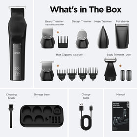 Yineel HC600 trimming chest hair to demonstrate body grooming capability