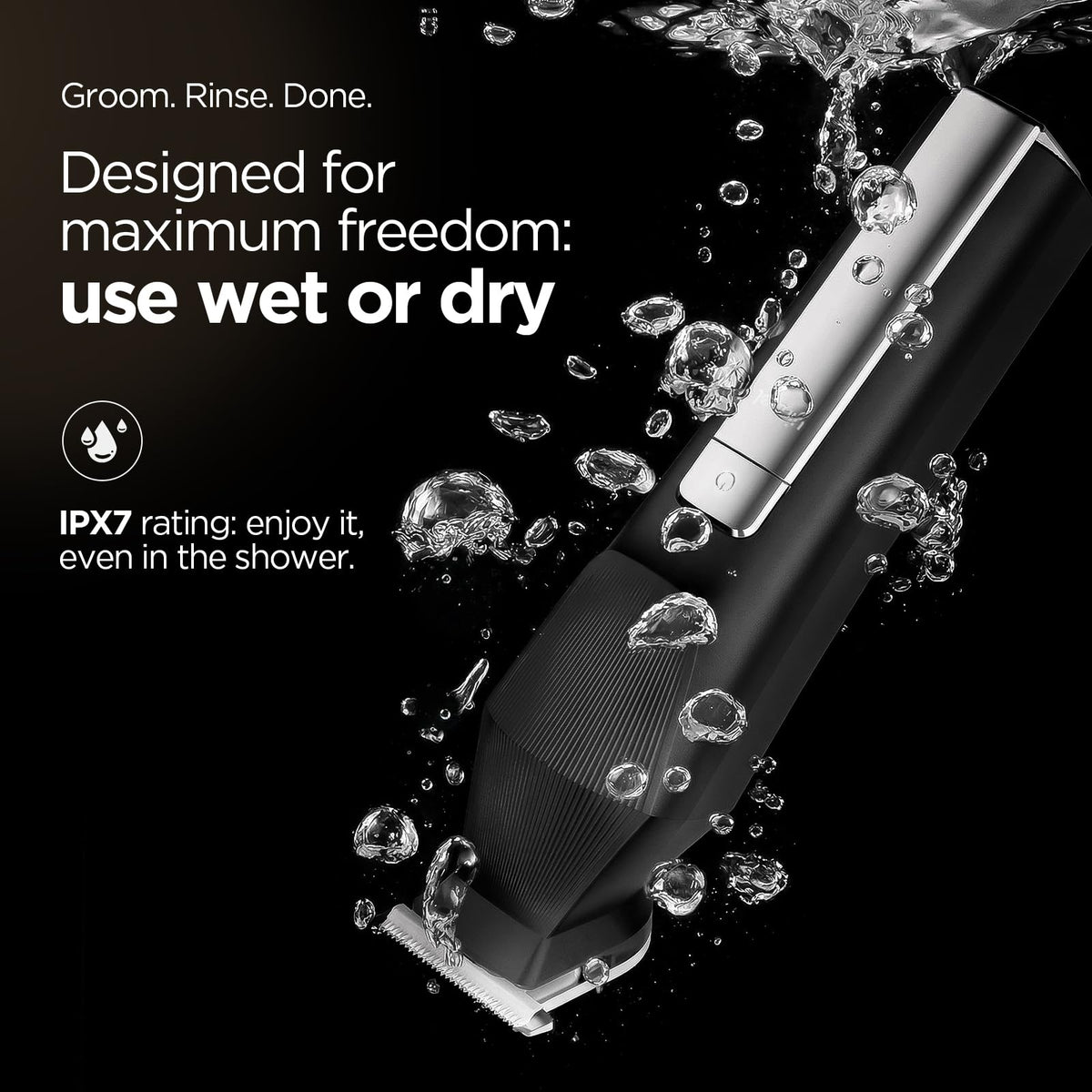 Yineel HC600 precision trimmer shaping a mustache for accurate detailing