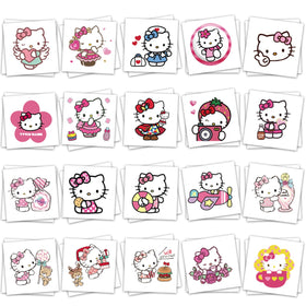 YINFENGKANHAI front packaging showing 40 Hello Kitty tattoo sheets and benefits