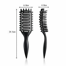 Yingbtr brush shaping curl clumps on wet hair for faster styling benefit