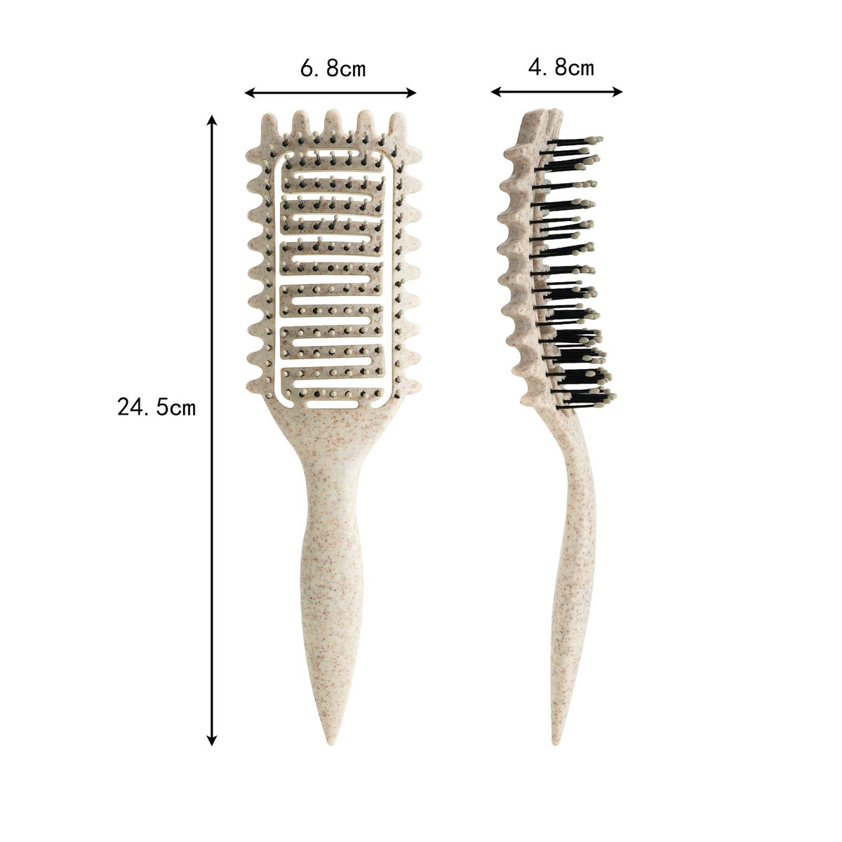 Yingbtr brush in use on wet hair detangling and distributing product evenly