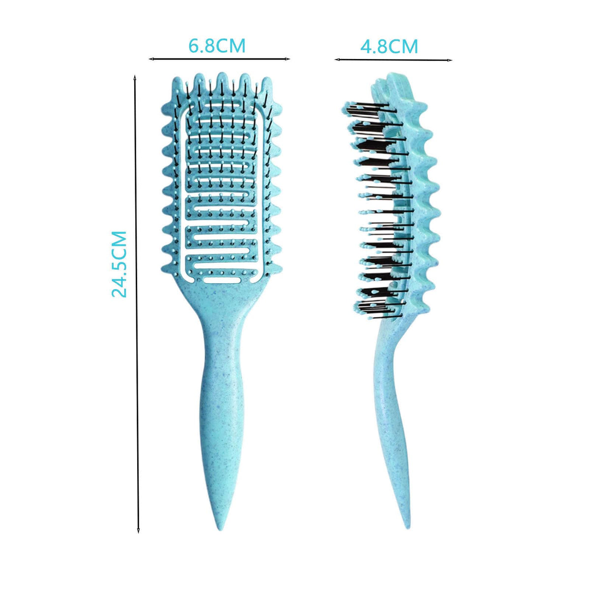 Yingbtr brush used on wet curly hair to define clumps and distribute product
