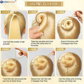 YINGFENG blonde hair nets stretched to show breathable, soft nylon comfort
