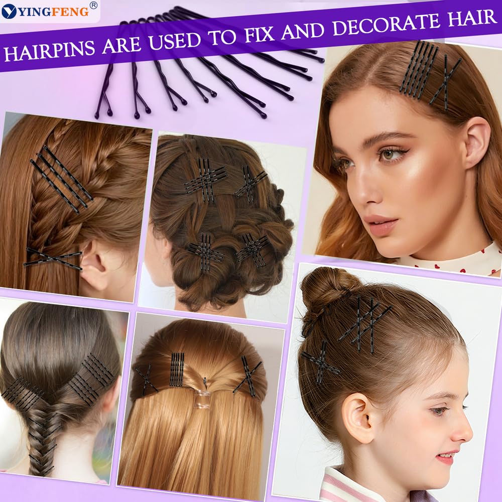 YINGFENG close-up of bobby pins texture offering non-slip secure hold