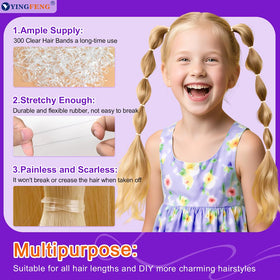 YINGFENG elastic hair bands assortment showing durable flexible hold