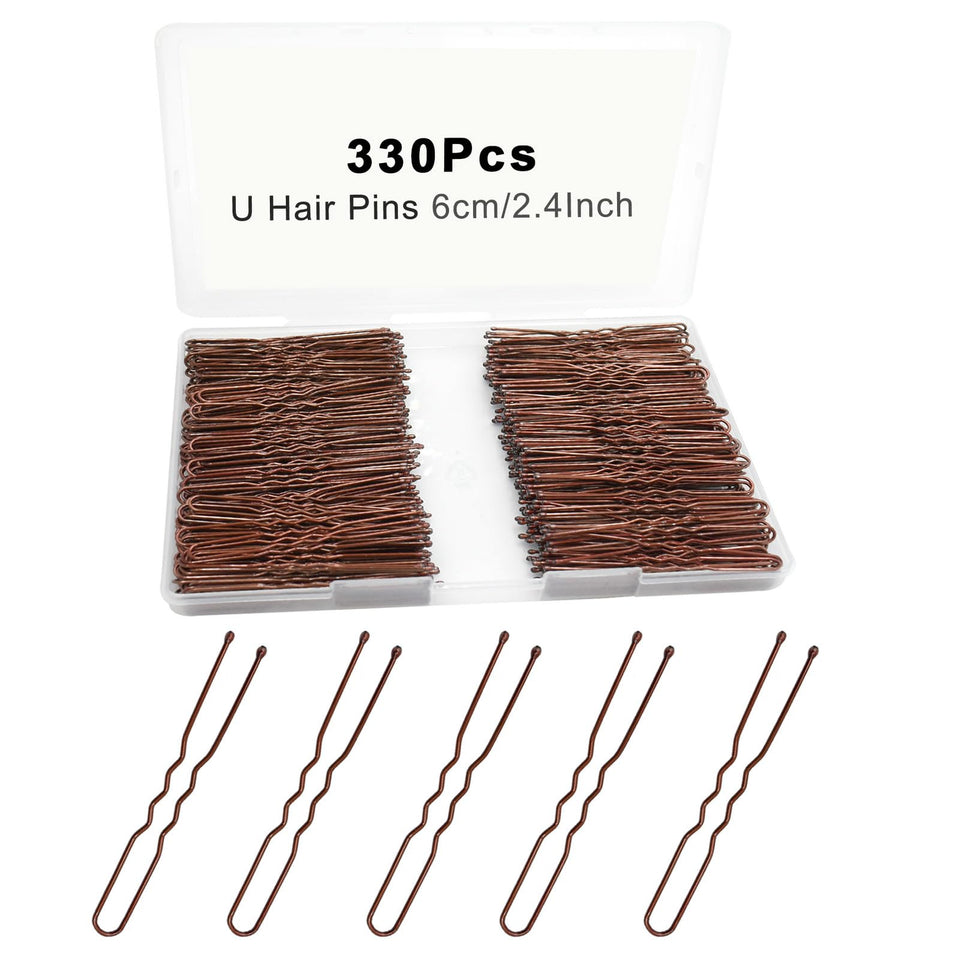 YINGFENG front view of brown u-shaped pin pack showing quantity and box benefit