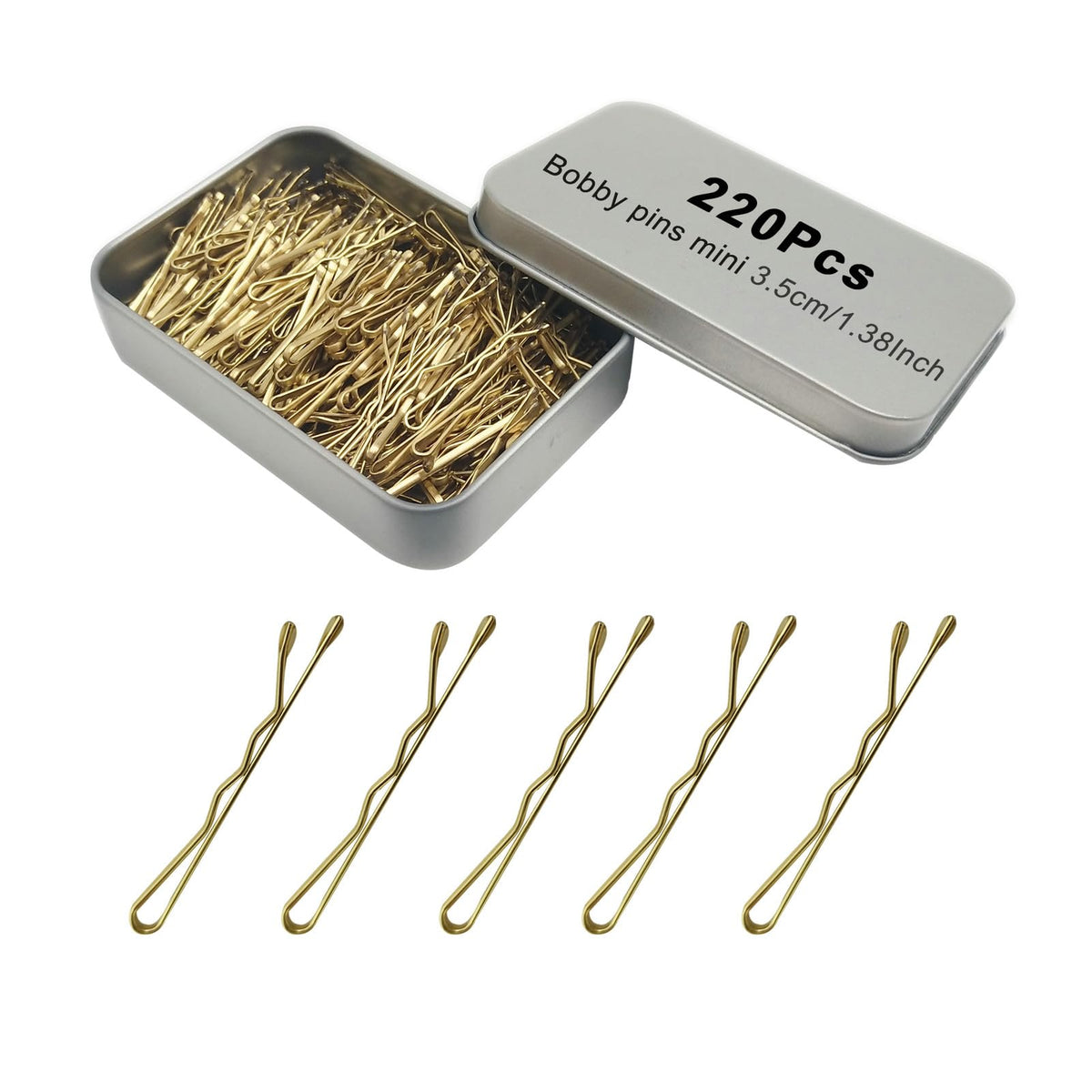 YINGFENG front packaging showing gold bobby pins and case, organized and travel-ready