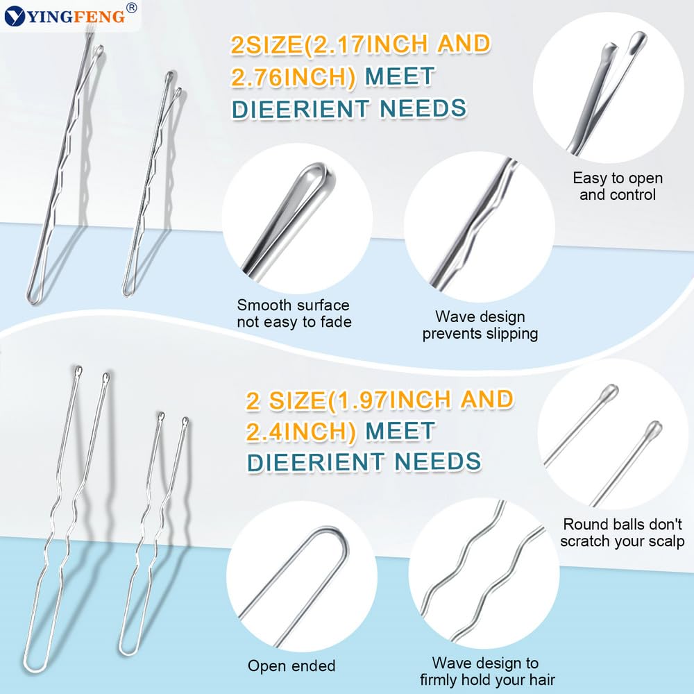 YINGFENG pins beside a ruler illustrating size variety for styling precision