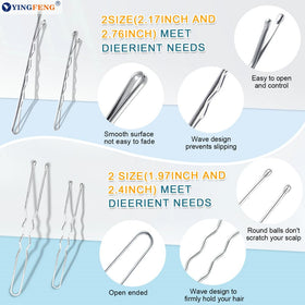 YINGFENG pins beside a ruler illustrating size variety for styling precision
