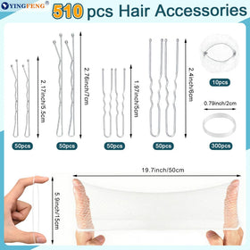 YINGFENG U-shaped bun clip detail with rounded ends to protect scalp