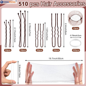 YINGFENG U-shaped bun clips detail with ball ends providing gentle secure anchoring