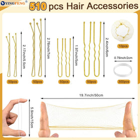 YINGFENG U-shaped bun clips detail with rounded tips protecting scalp comfort