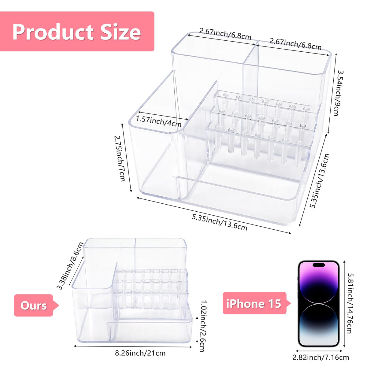 YINGJEE next to tools for size comparison showing compact space-saving benefit