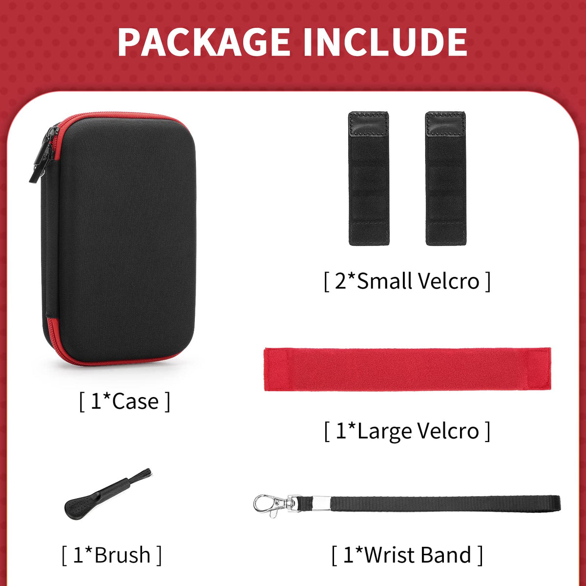 Yinke accessory pockets and elastic loops organizing small grooming tools