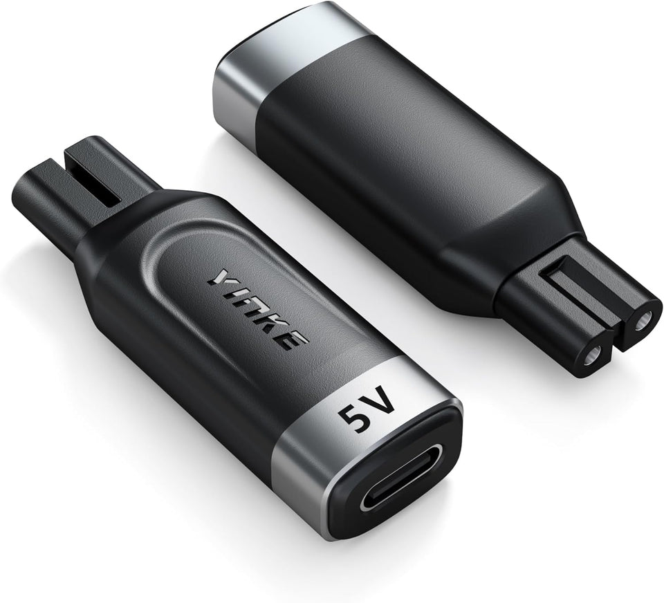 Yinke adapter front view showing compact profile and easy storage benefit