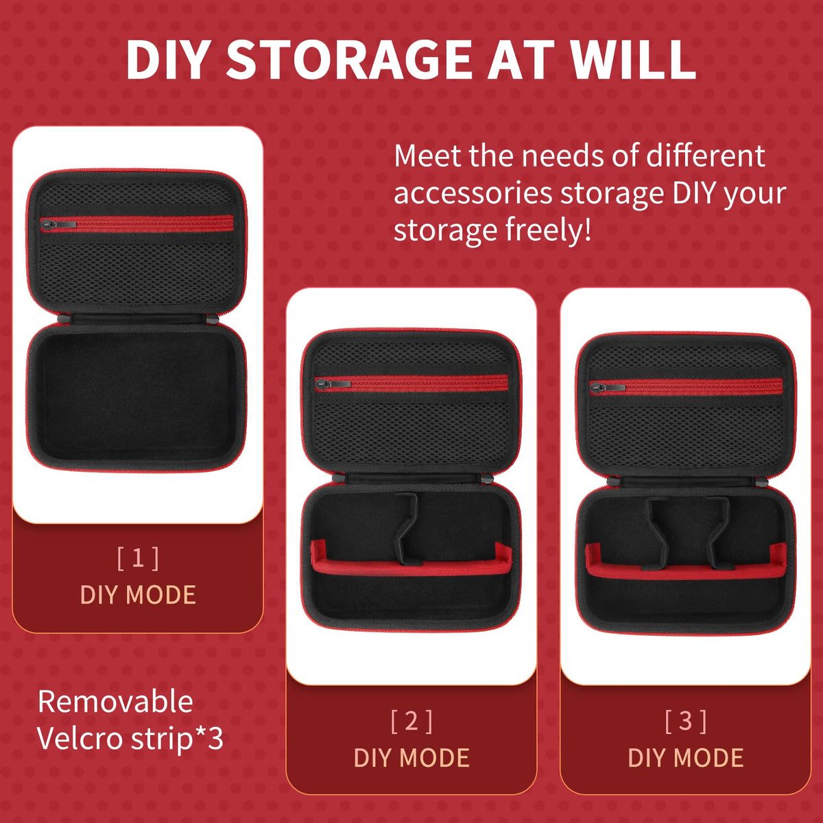 Yinke trimmer and attachments stored neatly inside for secure transport