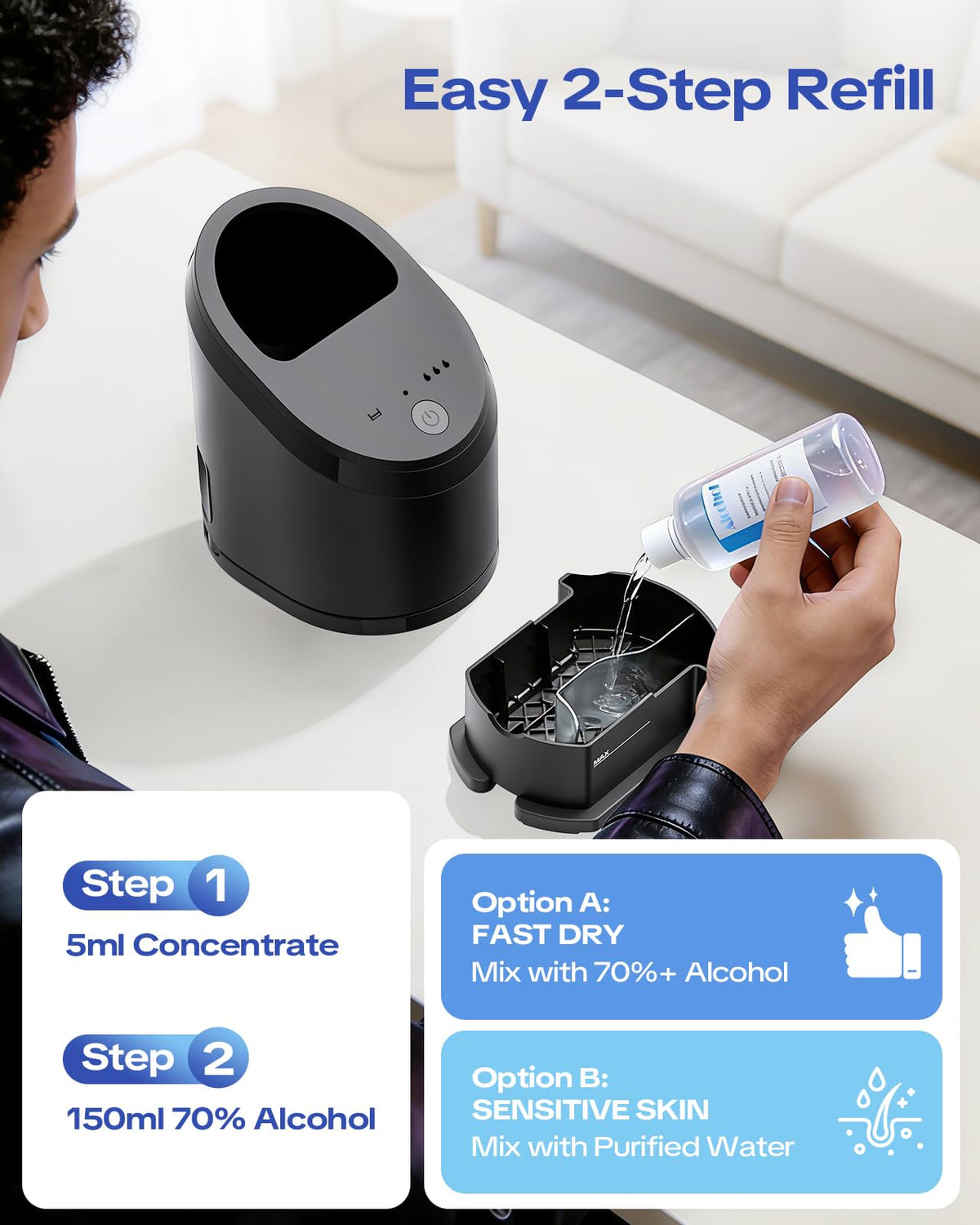 YinkeVibe measuring dilution with syringe demonstrating precise, economical use