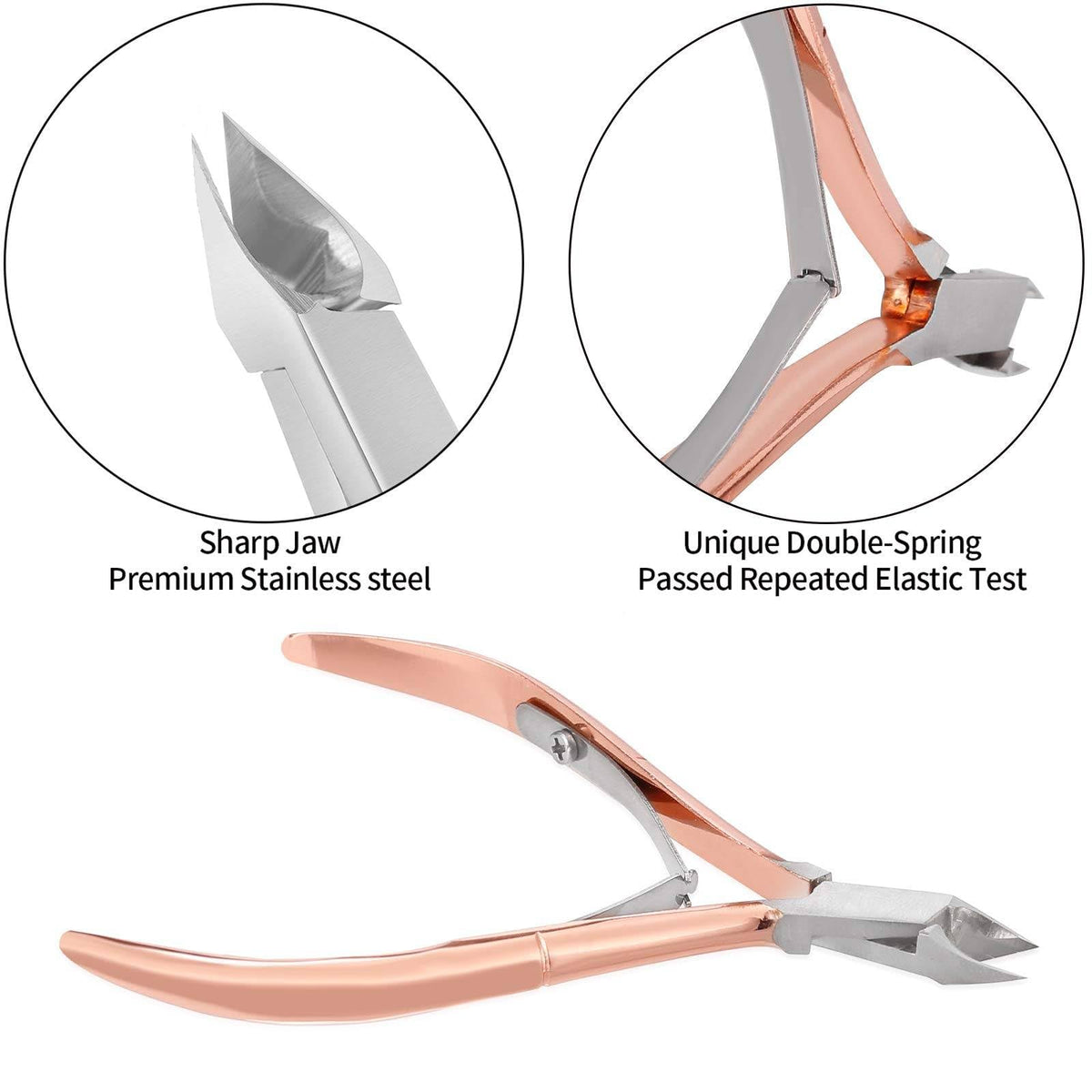 YINYIN cuticle nipper close-up of blades demonstrating precise, long-lasting sharpness