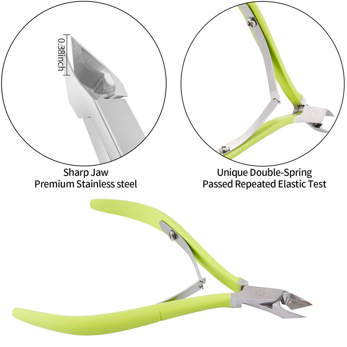 YINYIN cuticle pusher close-up revealing curved flat end for gentle pushing