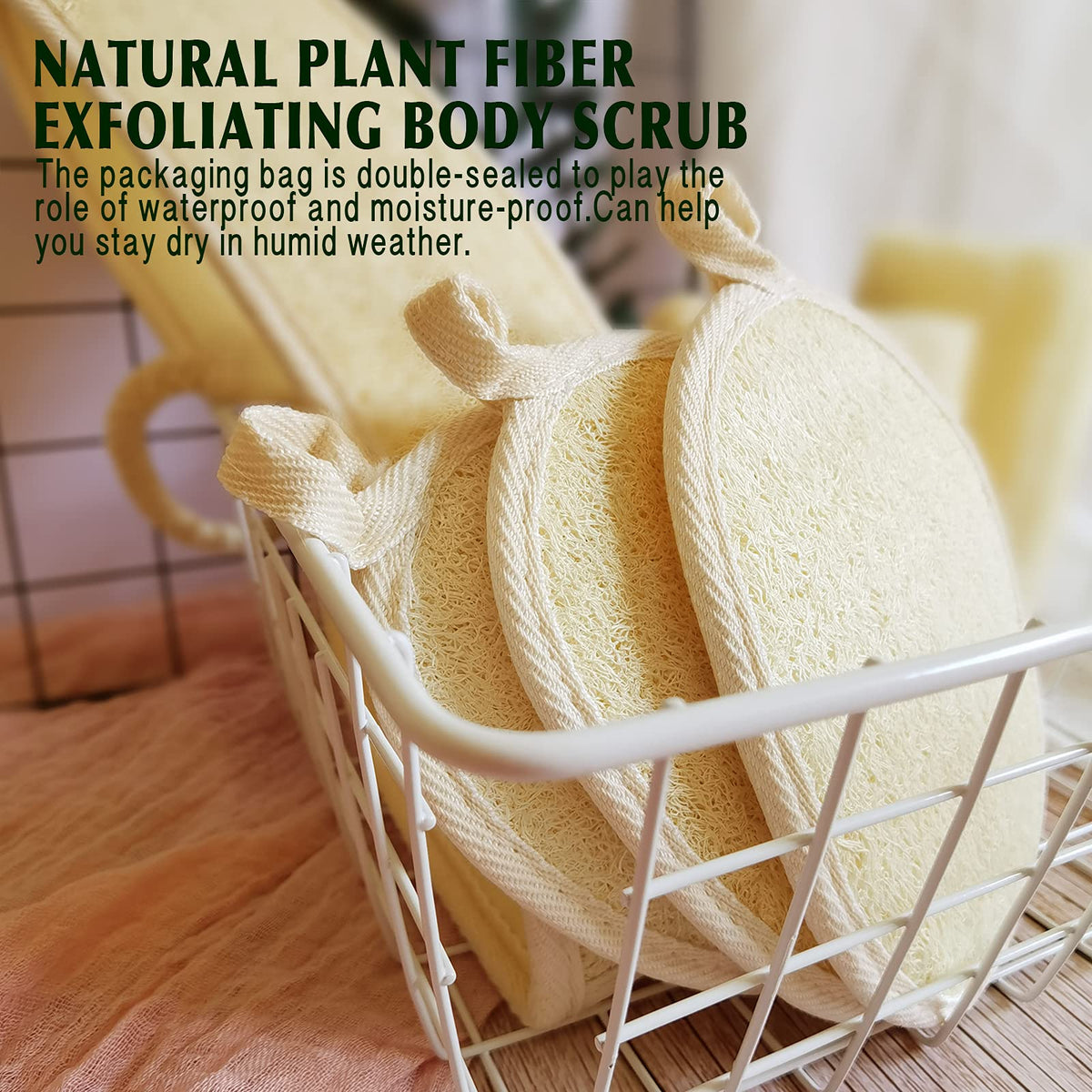 YIQINGJIE included small hook hanging a loofah pad to air dry and reduce mildew