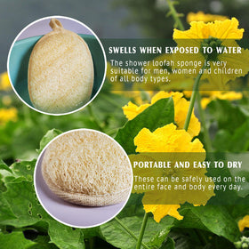 YIQINGJIE loofah held in hand while wet demonstrating easy use and secure hold