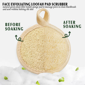 YIQINGJIE loofah close-up texture showing natural fibers for gentle exfoliation benefit