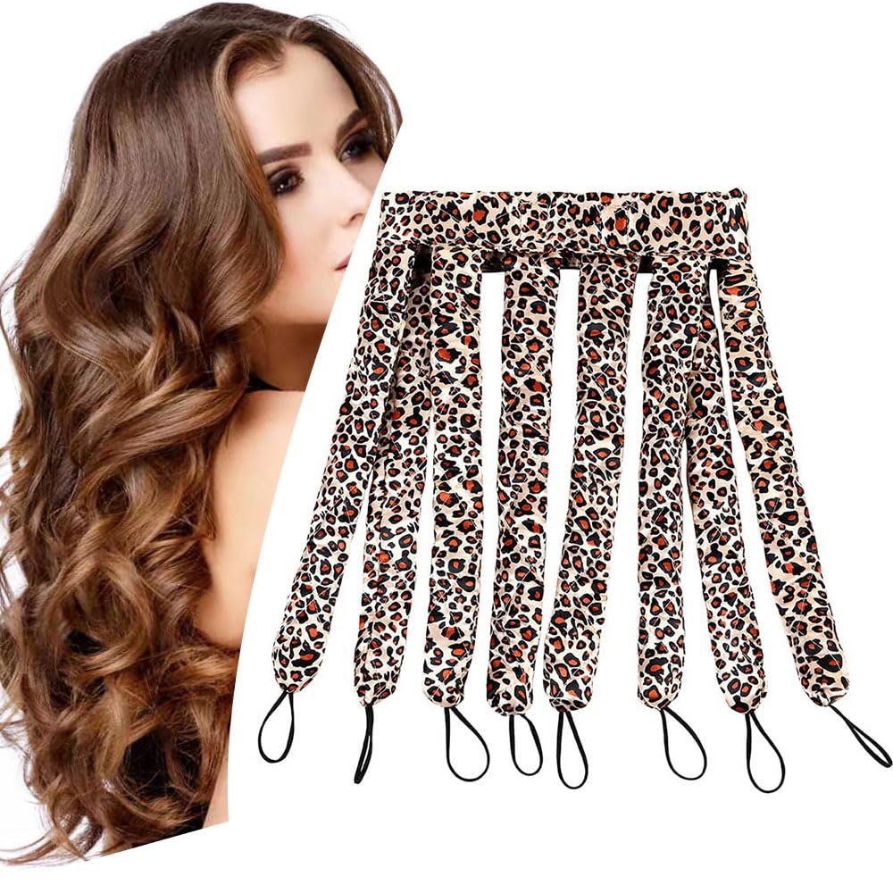 YiQiYi front view of leopard headband showing pattern and full length benefit styling versatility