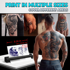 YIRIGUI printer on tattoo studio desk illustrating portability for on-site work