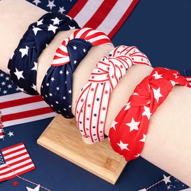 YISSION headband styled with parade outfit adding festive patriotism