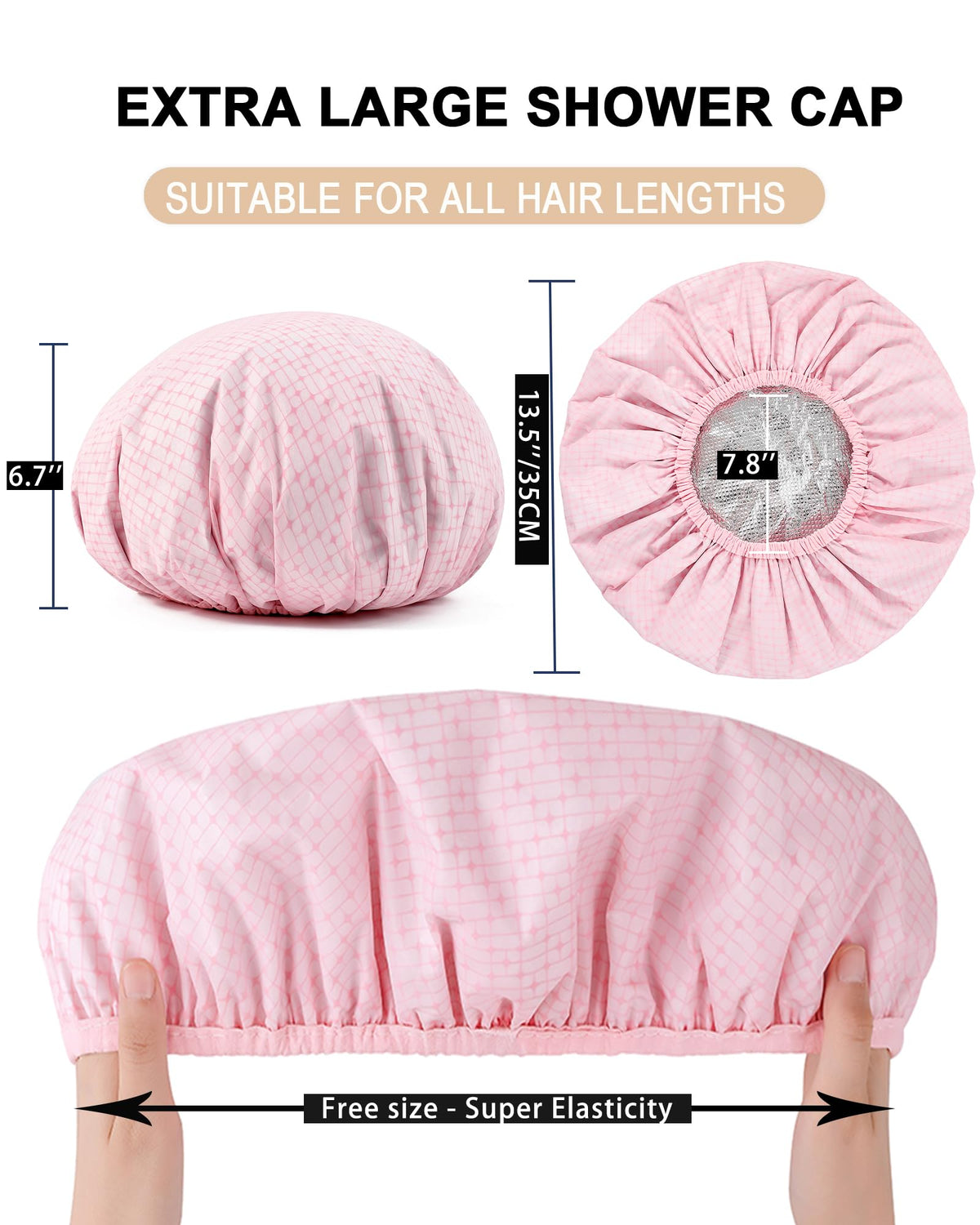YIZIJIZI cap worn by model with long curly hair, enhances mask penetration and comfort