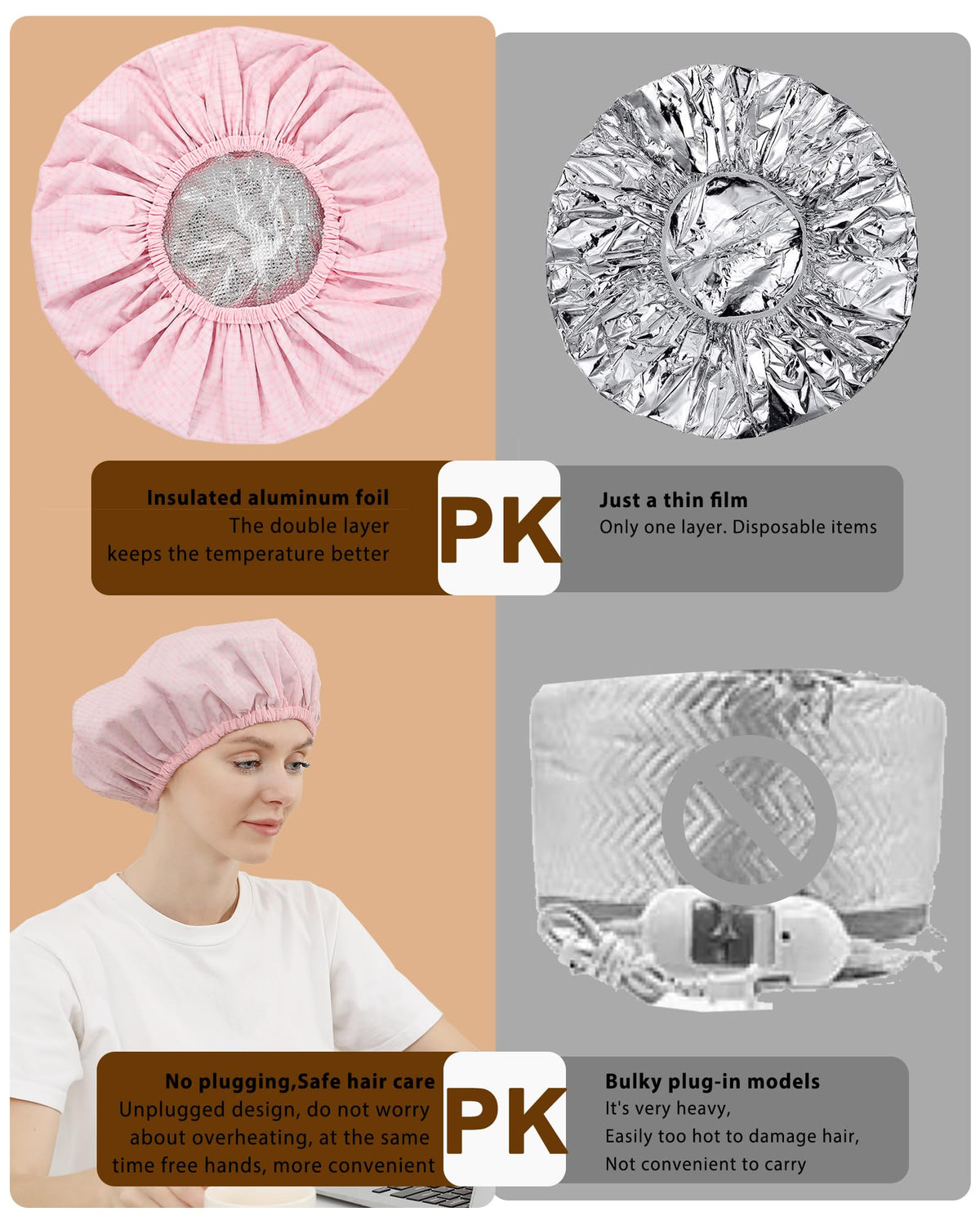 YIZIJIZI cap placed in salon station setting, offers professional-style results at home