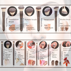 YJ-Anyue full 10-piece brush collection laid out to show all included tools