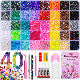 YKHSIY front package showing 40-color rhinestone kit for instant crafting