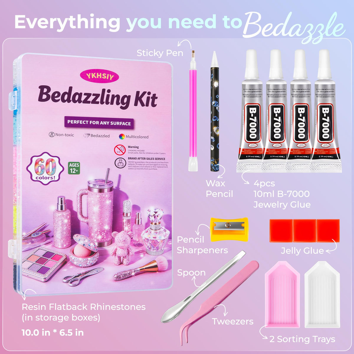 YKHSIY B7000 glue tubes with precision needle tip for accurate dots