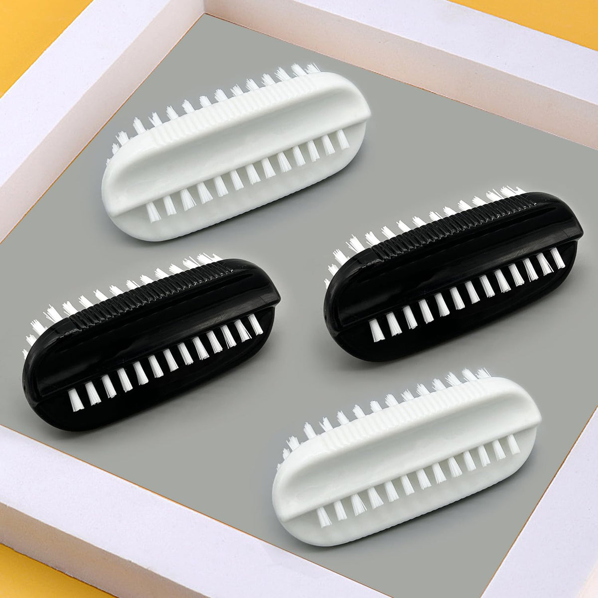 Ylijxqc close-up of longer soft bristles demonstrating gentle cleaning