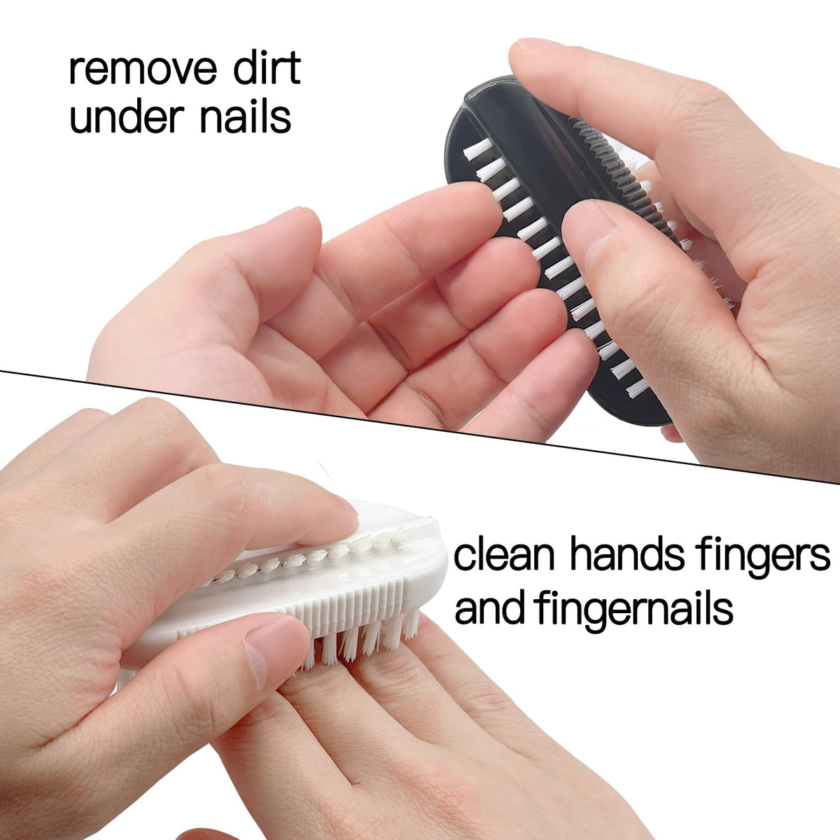 Ylijxqc close detail of short stiff bristles for scraping under nails
